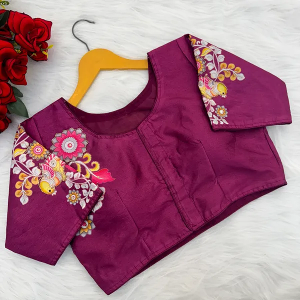 Designer_Kalamkari_Silk_Blouses_Hand_Painted_Bridal_Saree_Blouses