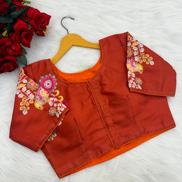 Designer_Kalamkari_Silk_Blouses_Hand_Painted_Bridal_Saree_Blouses
