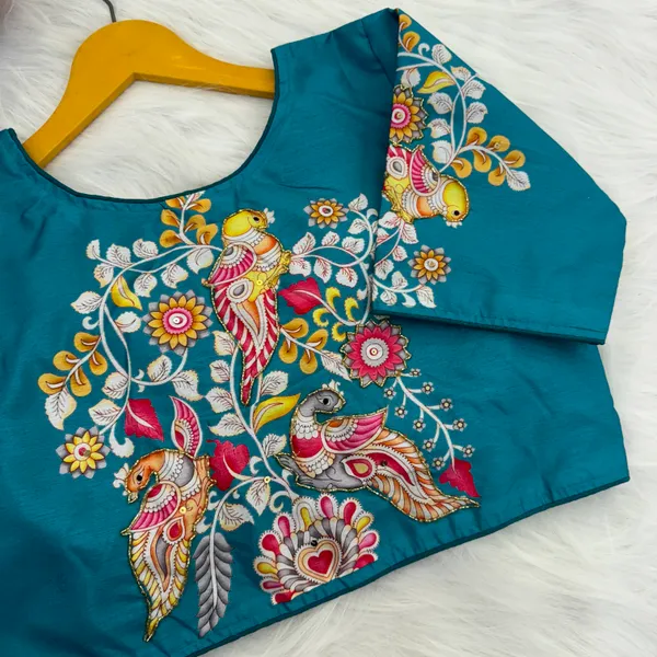 Designer_Kalamkari_Silk_Blouses_Hand_Painted_Bridal_Saree_Blouses