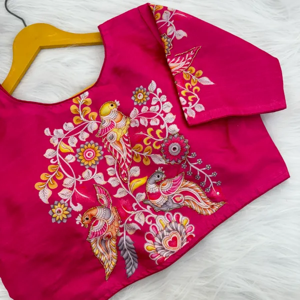 Designer_Kalamkari_Silk_Blouses_Hand_Painted_Bridal_Saree_Blouses