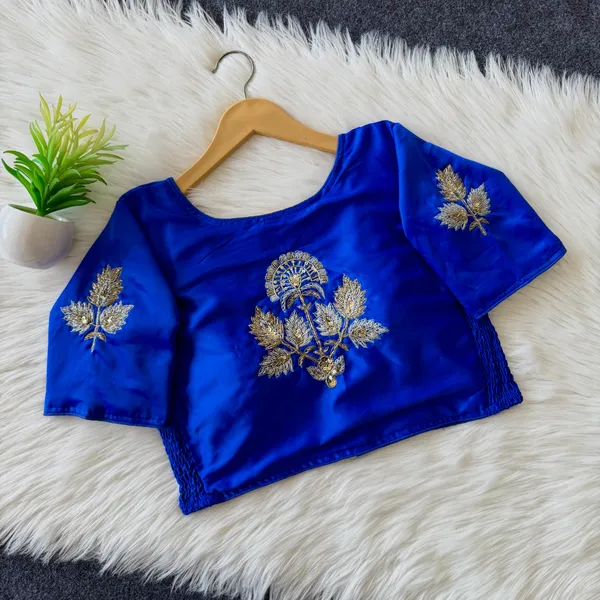 Designer_Pure_Silk_Handwork_Blouse_-_Padded_Blouse_with_Side_Elastic