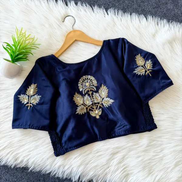 Designer_Pure_Silk_Handwork_Blouse_-_Padded_Blouse_with_Side_Elastic