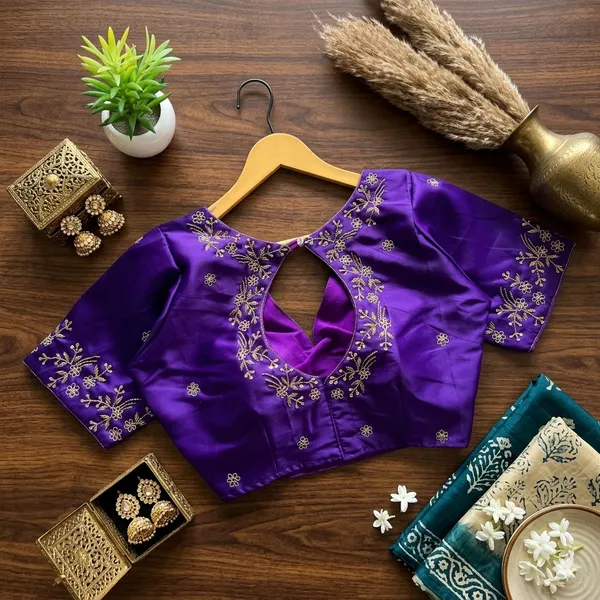 Designer_Soft_Silk_Blouse_With_Handwork_Embroidery_Festival_Collection