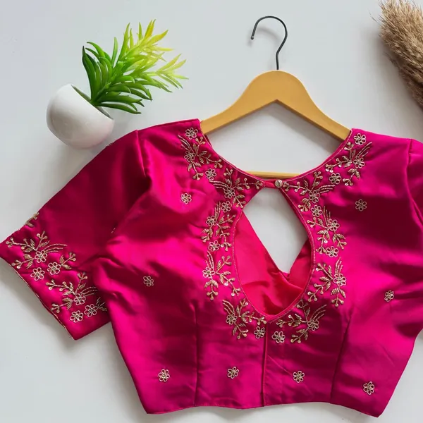 Designer_Soft_Silk_Blouse_With_Handwork_Embroidery_Festival_Collection
