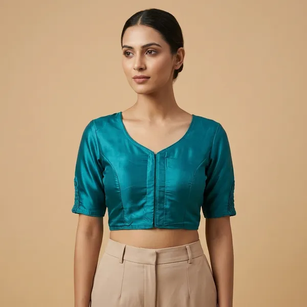 Premium_Pure_Semi_Cotton_Blouse_With_Smart_Elastic_Comfort_Fit