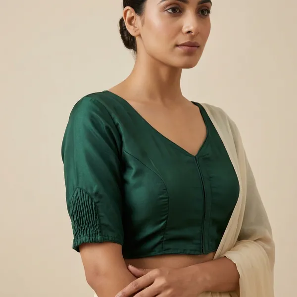 Premium_Pure_Semi_Cotton_Blouse_With_Smart_Elastic_Comfort_Fit