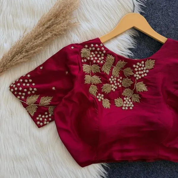Elegant_Hand_Embroidered_Mintori_Silk_Blouse_For_Sarees_Bollywood_Edition