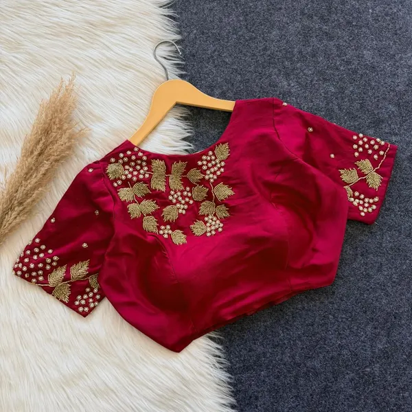 Elegant_Hand_Embroidered_Mintori_Silk_Blouse_For_Sarees_Bollywood_Edition