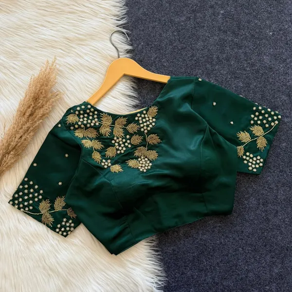 Elegant_Hand_Embroidered_Silk_Blouse_For_Sarees_Bollywood_Edition