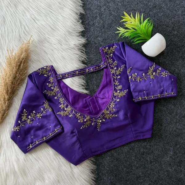 Handcrafted_Soft_Silk_Designer_Blouse_With_Heavy_Handwork_Embroidery_Festival_Collection