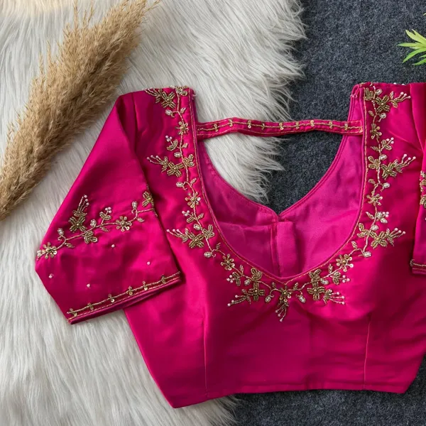 Handcrafted_Soft_Silk_Designer_Blouse_With_Heavy_Handwork_Embroidery_Festival_Collection