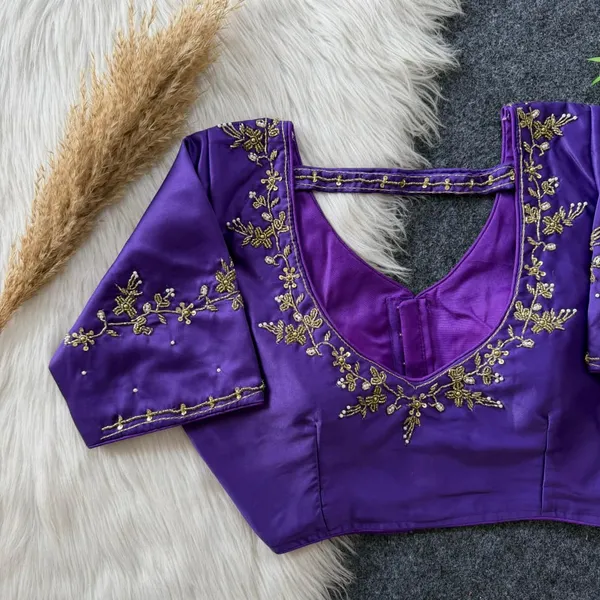 Handcrafted_Soft_Silk_Designer_Blouse_With_Heavy_Handwork_Embroidery_Festival_Collection