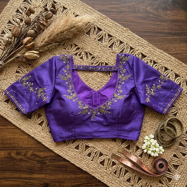 Handcrafted_Soft_Silk_Designer_Blouse_With_Heavy_Handwork_Embroidery_Festival_Collection