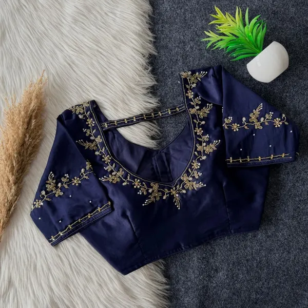 Handcrafted_Soft_Silk_Designer_Blouse_With_Heavy_Handwork_Embroidery_Festival_Collection