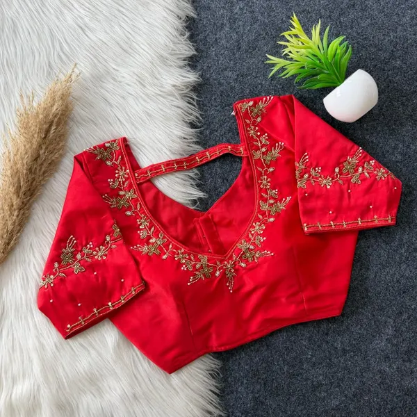 Handcrafted_Soft_Silk_Designer_Blouse_With_Heavy_Handwork_Embroidery_Festival_Collection