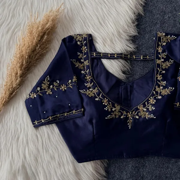 Handcrafted_Soft_Silk_Designer_Blouse_With_Heavy_Handwork_Embroidery_Festival_Collection