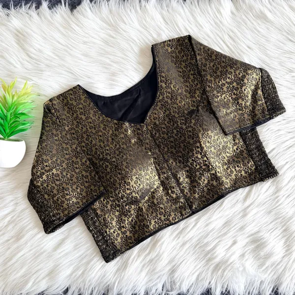 Premium_Banarasi_Silk_Weaving_Blouse_-_Stretchable_Side_Elastic_Padded_Saree_Blouse