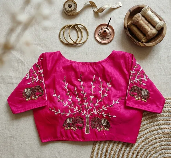 Premium_Wedding_Collection_Exquisite_Hand_Embroidered_Haka_Silk_Blouse