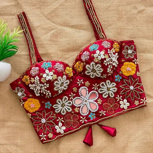 Pure_Silk_Sleeveless_Blouse_-_Handcrafted_Mirror_&_Heavy_Thread_Work