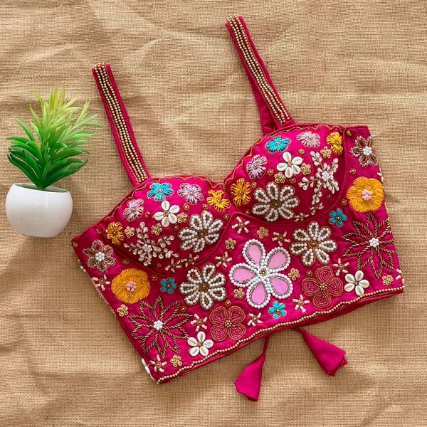 Pure_Silk_Sleeveless_Blouse_-_Handcrafted_Mirror_&_Heavy_Thread_Work