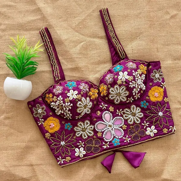 Pure_Silk_Sleeveless_Blouse_-_Handcrafted_Mirror_&_Heavy_Thread_Work