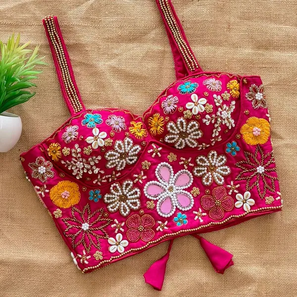 Pure_Silk_Sleeveless_Blouse_-_Handcrafted_Mirror_&_Heavy_Thread_Work