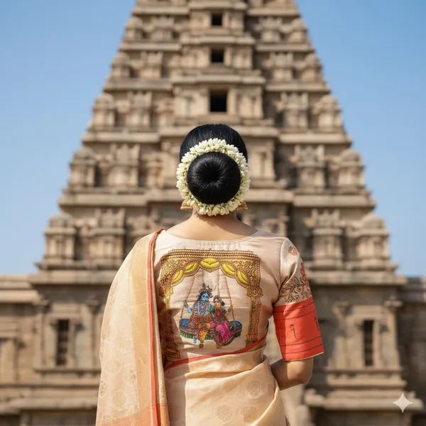 Radha_Krishna_Printed_Bangalore_Silk_Blouse_With_Antique_Work