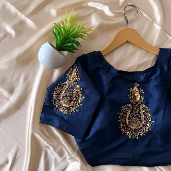 Pista_Silk_Readymade_Blouse_Handwork_Sequin_Design