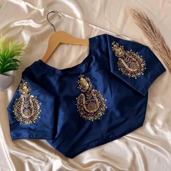 Pista_Silk_Readymade_Blouse_Handwork_Sequin_Design