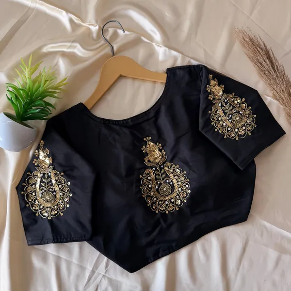 Pista_Silk_Readymade_Blouse_Handwork_Sequin_Design
