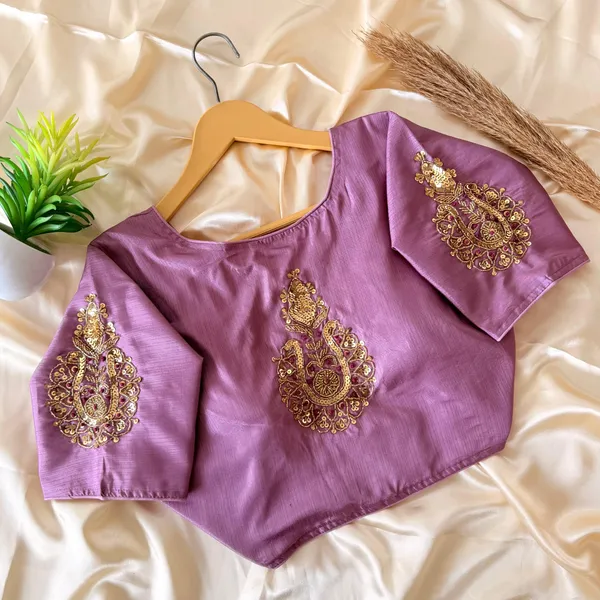 Pista_Silk_Readymade_Blouse_Handwork_Sequin_Design