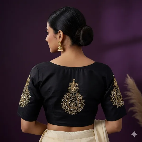Pista_Silk_Readymade_Blouse_Handwork_Sequin_Design