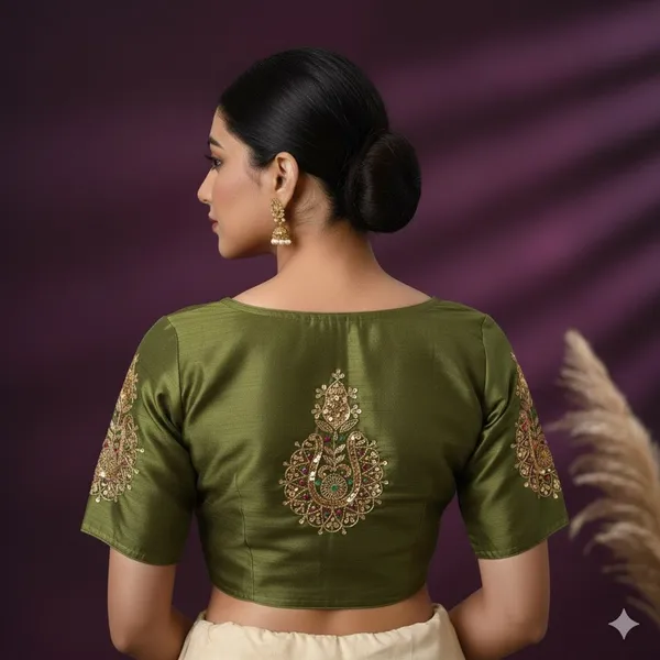 Pista_Silk_Readymade_Blouse_Handwork_Sequin_Design