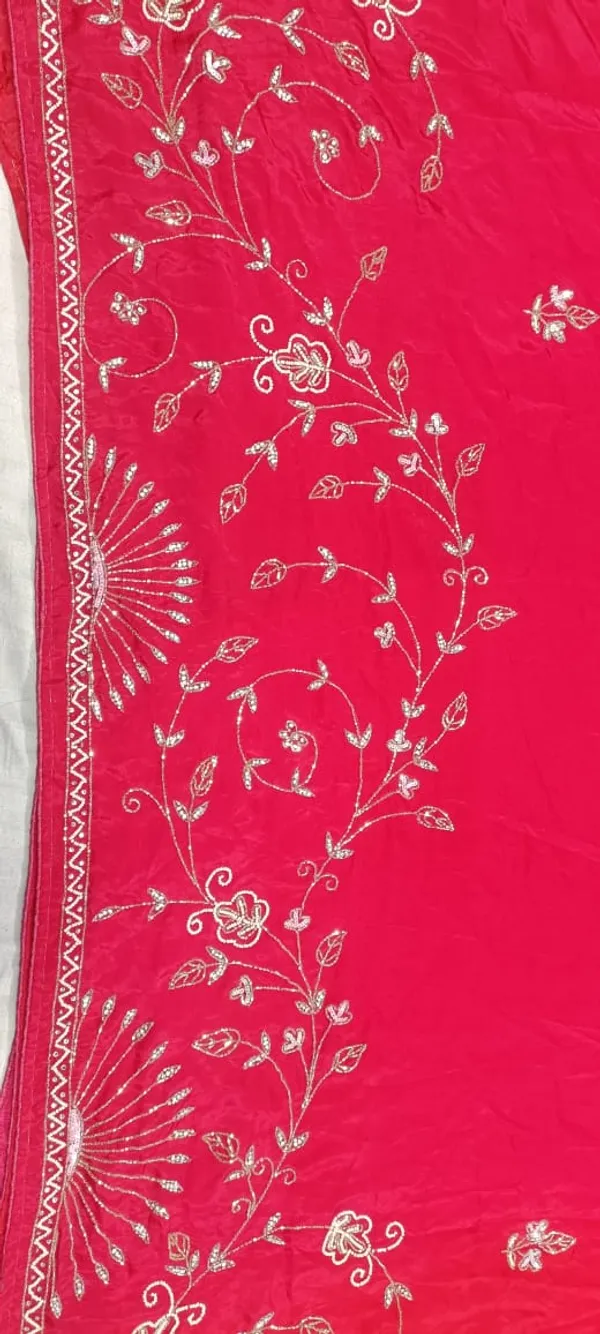 Pink_Sequin_Embroidered_Floral_Fabric_For_Ethnic_Wear_Saree