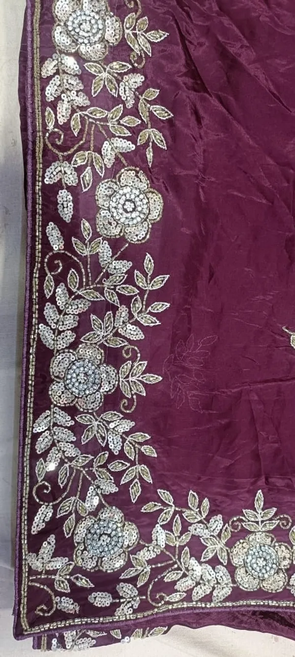 Purple_Georgette_Embroidered_Saree_With_Silver_Zari_Work_For_Women