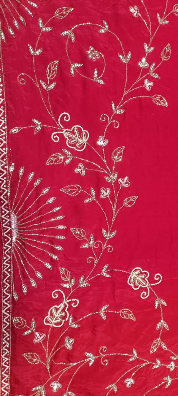 Pink_Sequin_Embroidered_Floral_Fabric_For_Ethnic_Wear_Saree