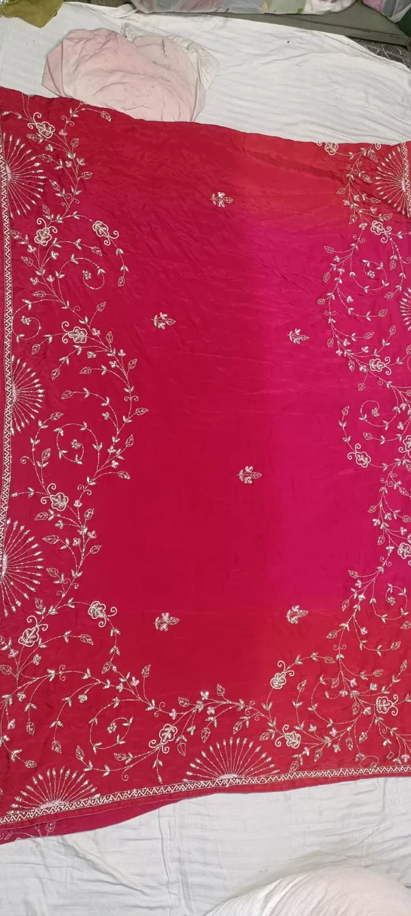 Pink_Sequin_Embroidered_Floral_Fabric_For_Ethnic_Wear_Saree