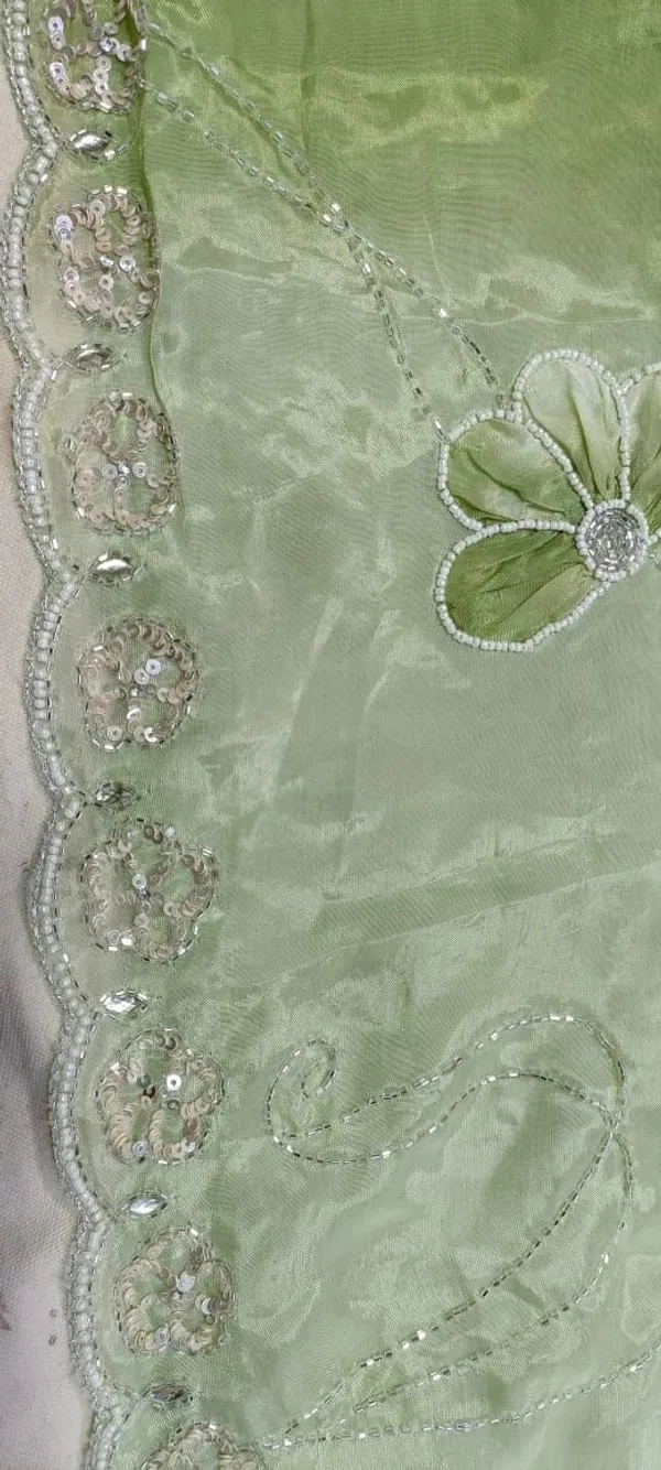 Green_Organza_Embroidered_Floral_Motif_Saree_For_Women