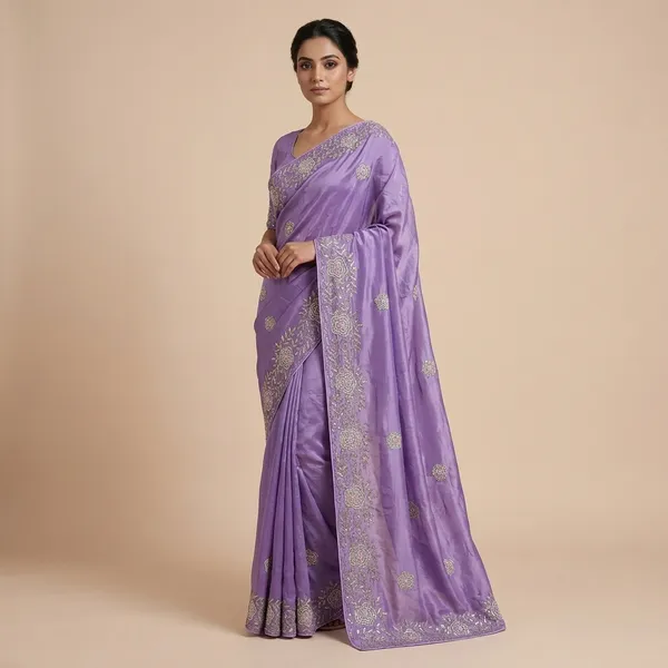 Purple_Georgette_Embroidered_Saree_With_Floral_Sequin_Work_For_Women