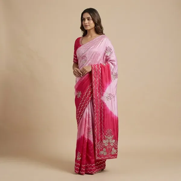 Pink_Embroidered_Fabric_Saree_For_Women