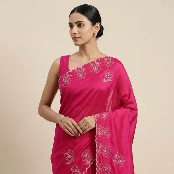 Pink_Embroidered_Floral_Fabric_For_Ethnic_Wear_Saree