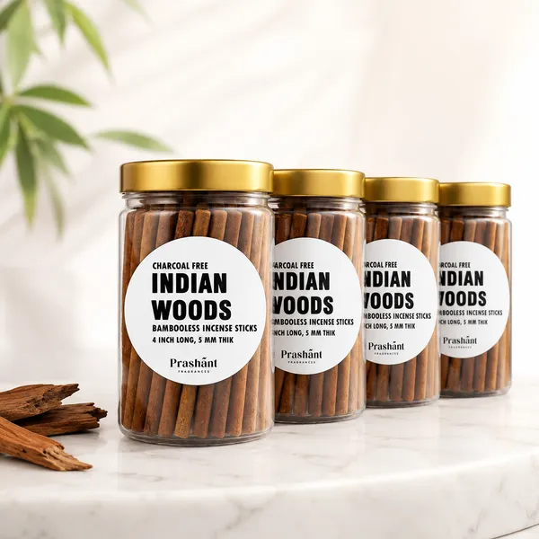 India_Woods_Charcoal_Free_Bambooless_Incense_Sticks_4_Inch_-_Pack_of_4