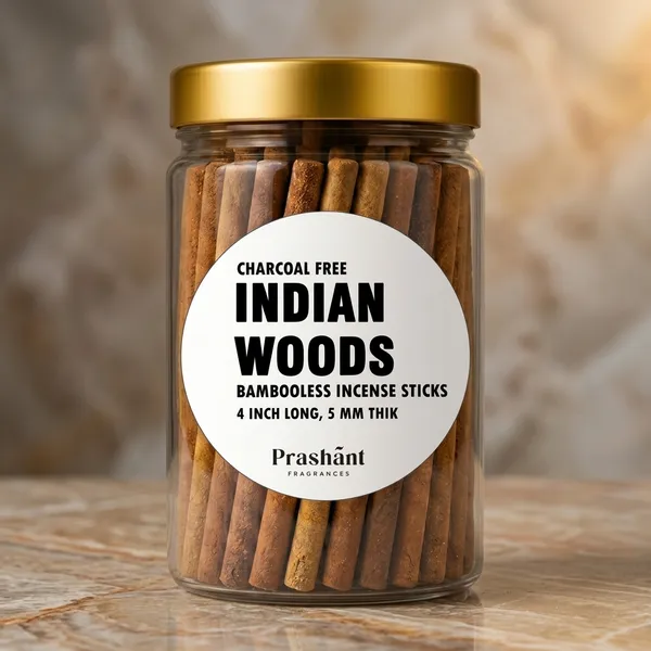 India_Woods_Charcoal_Free_Bambooless_Incense_Sticks_4_Inch_-_Pack_of_4