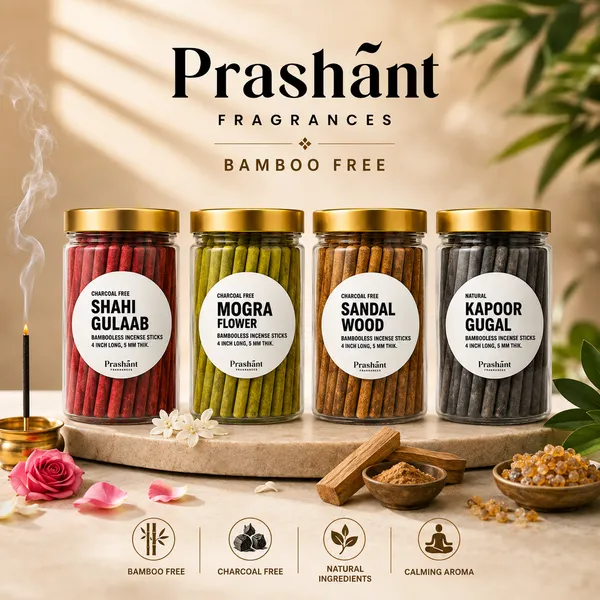Bambooless_Incense_Sticks_with_Holder_4_in_1_Dhoop_Sticks_for_Pooja,_Combo_of_4_Flavours_X_50_sticks_(Chandan,_Gulab,_Mogra_&_KapoorGugal)_(200_Sticks_(4_x_50),_Combo_Pack)