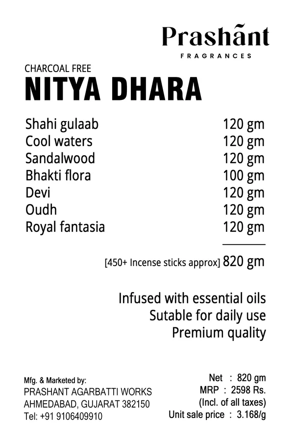 Nitya_Dhara_7-In-1_Charcoal_Free_Incense_Sticks