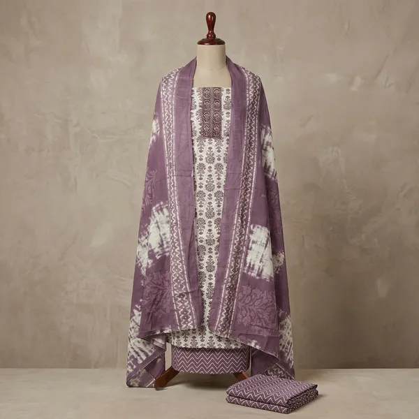 Purple_Cotton_Printed_Unstitched_Suit_Set_For_Women