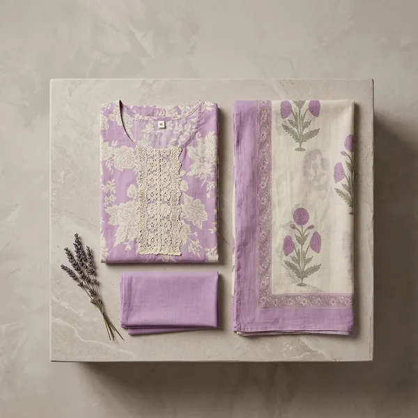 Lavender_Cotton_Floral_Print_Unstitched_Suit_Set_For_Women