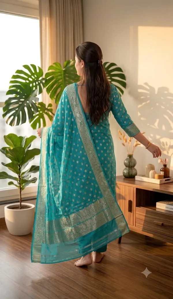 Organza_Silk_Unstitched_Suit_Set_For_Women