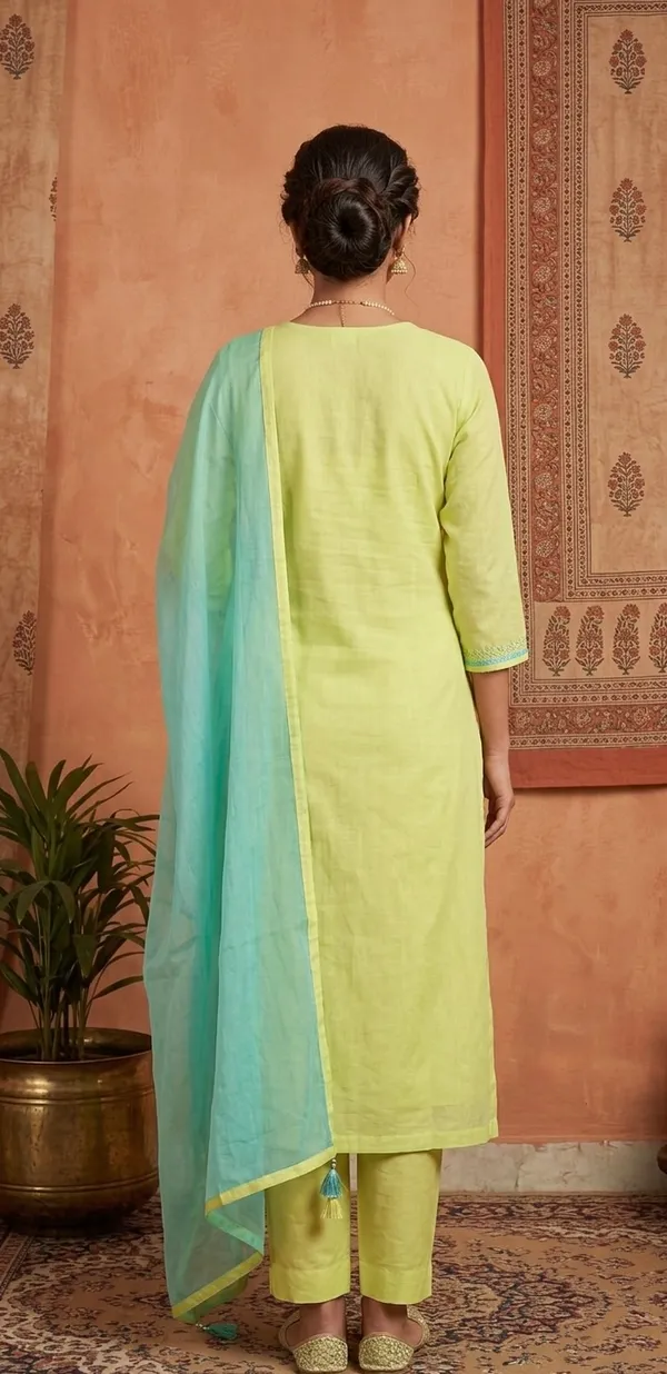 Yellow_Georgette_Embroidered_Unstitched_Suit_Set_For_Women