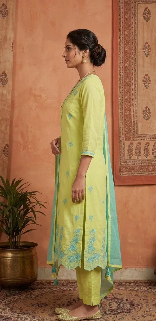 Yellow_Georgette_Embroidered_Unstitched_Suit_Set_For_Women